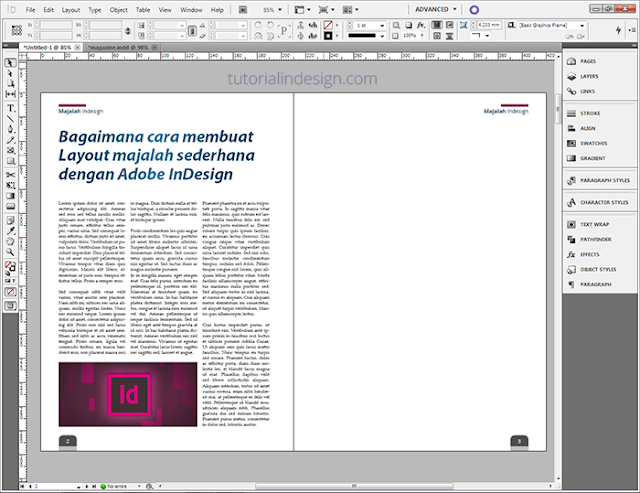 Layout Majalah Indesign