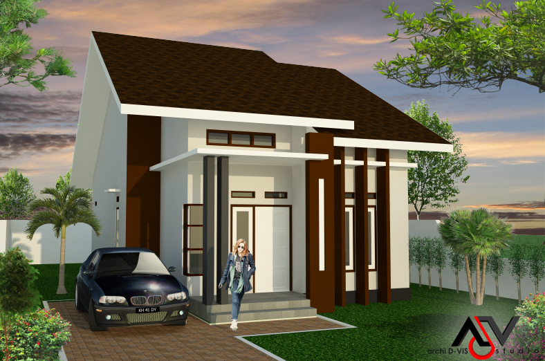 Detail Gambar desain denah Rumah Minimalis Tipe 36 Sederhana