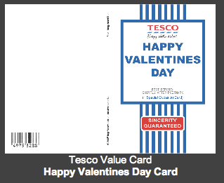 Tesco Valentinnapi üdvözlő kártya Boldog Valentinnapot