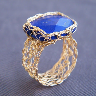 Handmade Royal Blue Lapis Lazuli Ring2