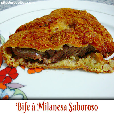 Bife à milanesa saboroso