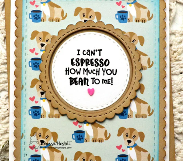 I Can't Espresso by Larissa Heskett for Newton's Nook Designs using Time for Coffee Stamp Set, Coffee House Stories Paper Pad, Circle Frames Die Set, Frames and Flags Die Set #newtonsnookdesigns #newtonsnook #timeforcoffee #coffeehousestoriespaperpad #wowembossing