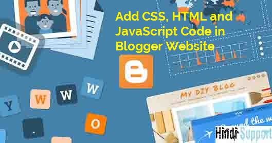 CSS, HTML aur JavaScript Code Add in blogger
