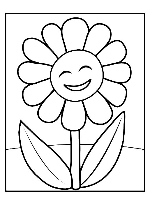 Flower smile coloring