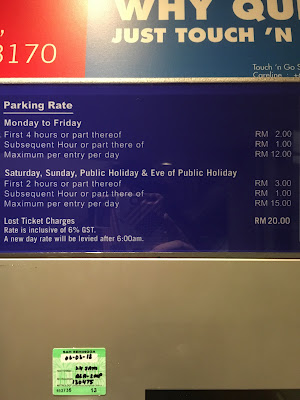 Sunway Pyramid Shopping Mall Parking Rate