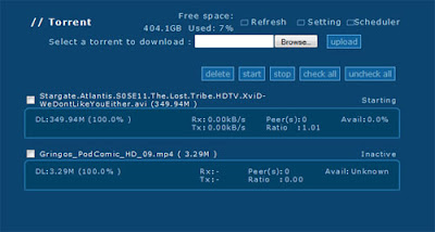 HDX 1000 Bittorrent Download Page