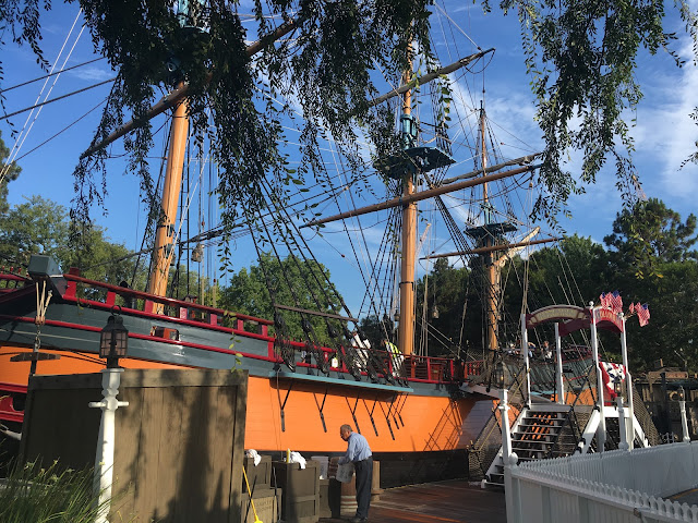 Sailing Ship Columbia Docked On Rivers of America Disneyland