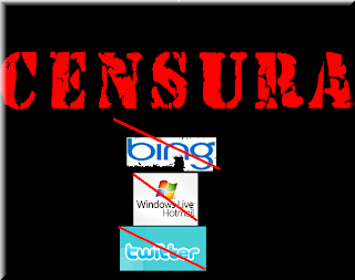 Censura Bing microsoft hotmail more adwords