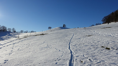 Bikespur im Schnee