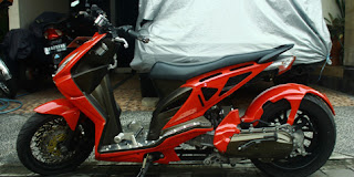 modifikasi honda beat merah