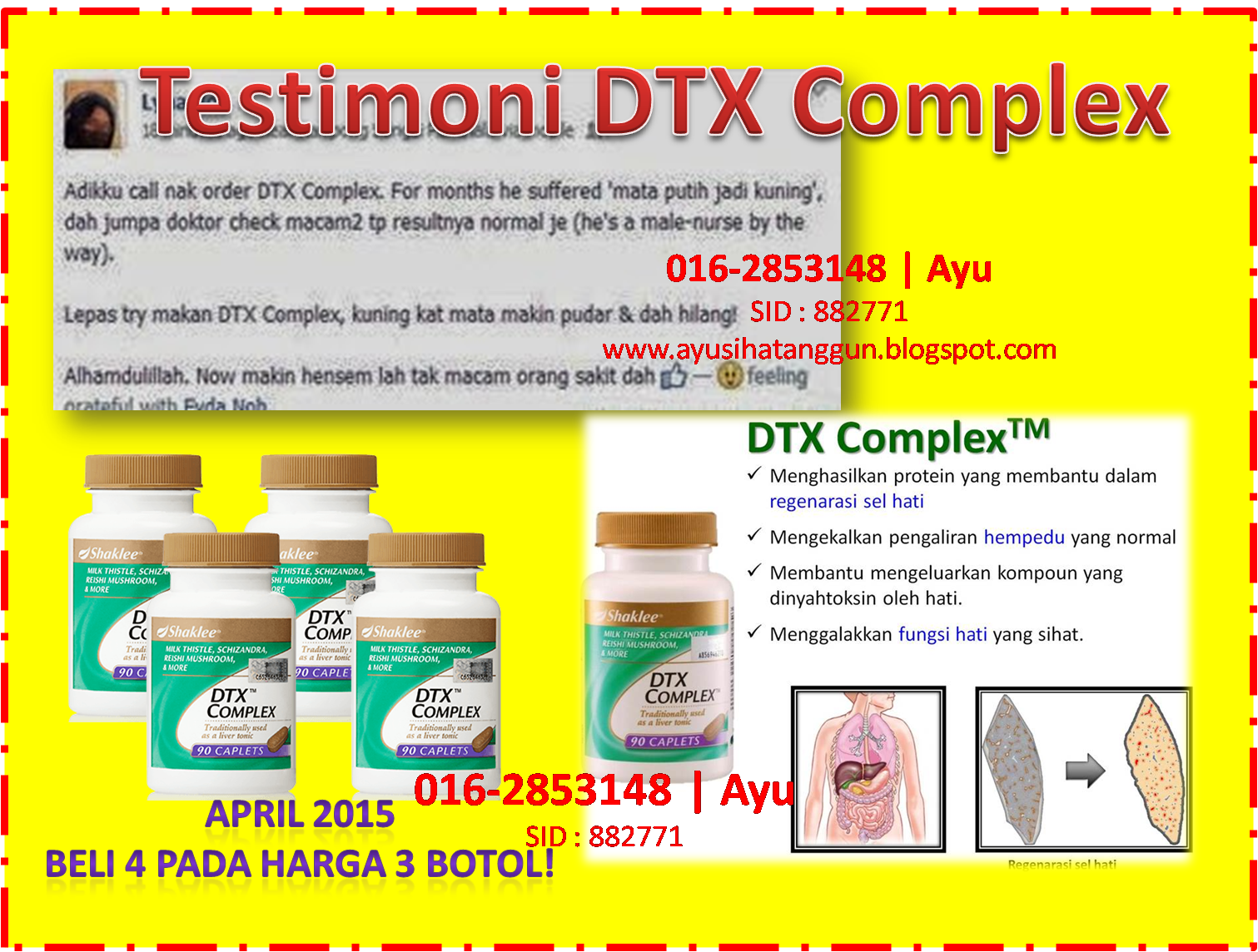 Testimoni Shaklee DTX Complex