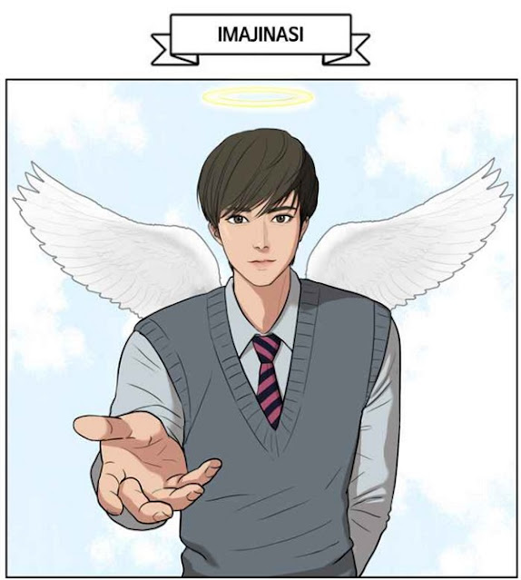 Suho jadi malaikat True Beauty Webtoon