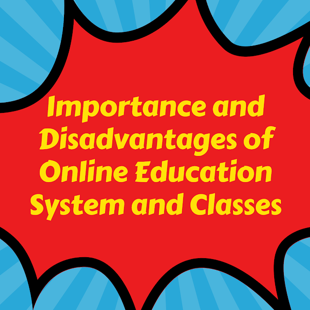 Importance and Disadvantages of Online Education System and Classes
