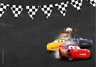 Cars 3: Free Printable Invitations.