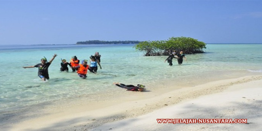 pantai lipi wisata pulau pari kepulauan seribu selatan jakarta