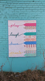 Play Laugh Dream Create bias tape applique quilt