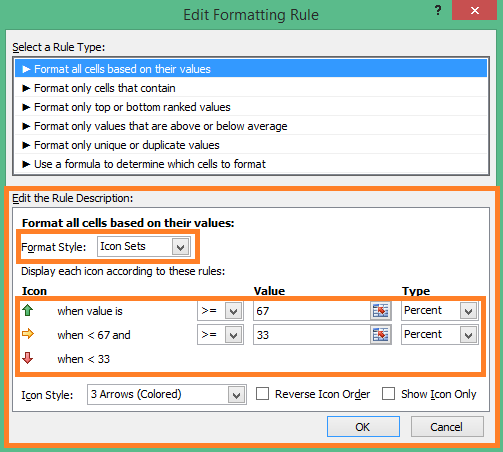 Conditional Formatting Edit Formatting Rules