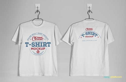 Download Vintage Styled Free T-Shirt Mockup (Round Neck) ~ FREE mockup download for your design