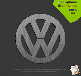 VW logo .dxf cnc ready. Free download