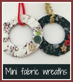 How to make mini fabric wreath decorations