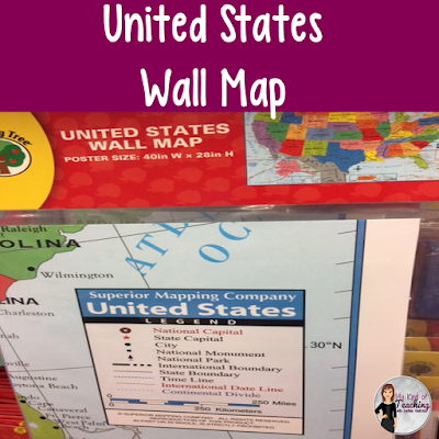 United states wall map