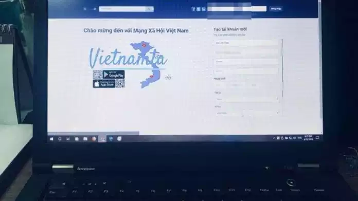 Giao diện VietNamTa gợi nhớ Facebook.