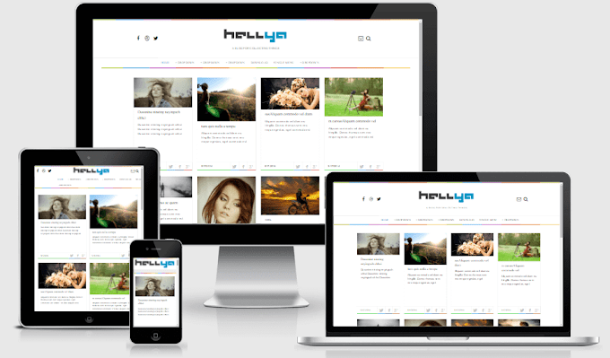 Download Hellya Responsive Minimalist Blogger Template