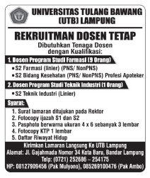 LOKER Universitas Tulang Bawang (UTB)