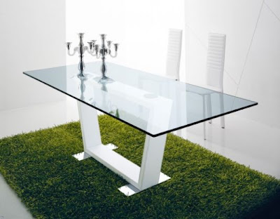 Luxury Glass Top Dining Table