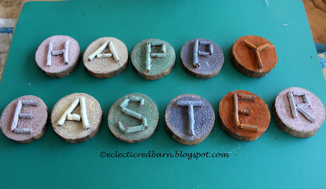 Eclectic Red Barn: Easter Wooden Letters painted different colors