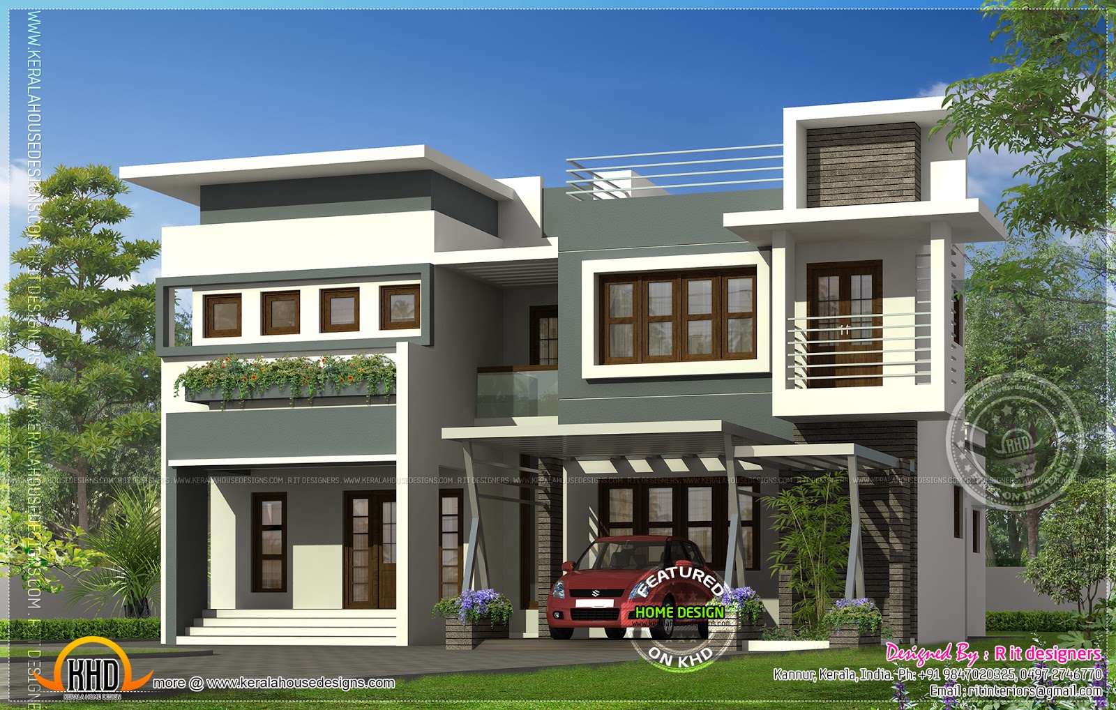  Modern  contemporary  residence design  Home  Kerala  Plans 