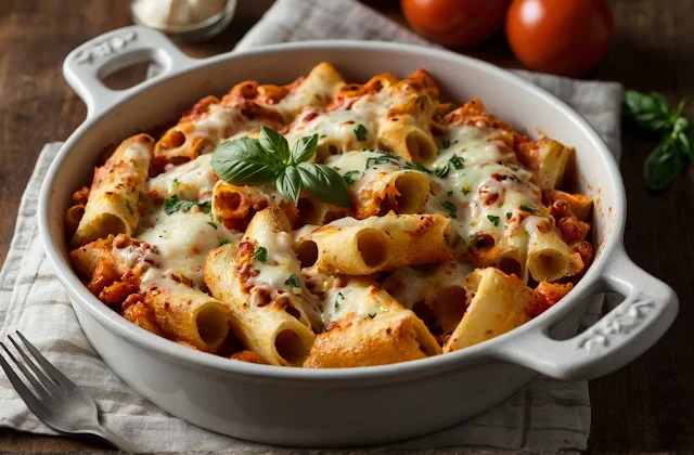 Baked Ziti with Garlic Bread: A Comforting and Flavorful Italian Delight