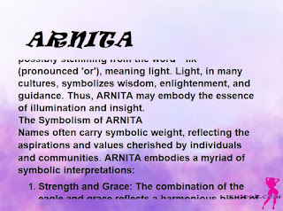 ▷ meaning of the name ARNITA