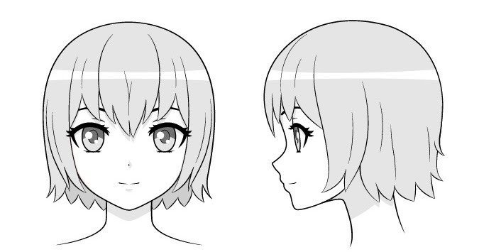 Cara Menggambar Kepala Cewek Atau Perempuan Bergaya Anime 