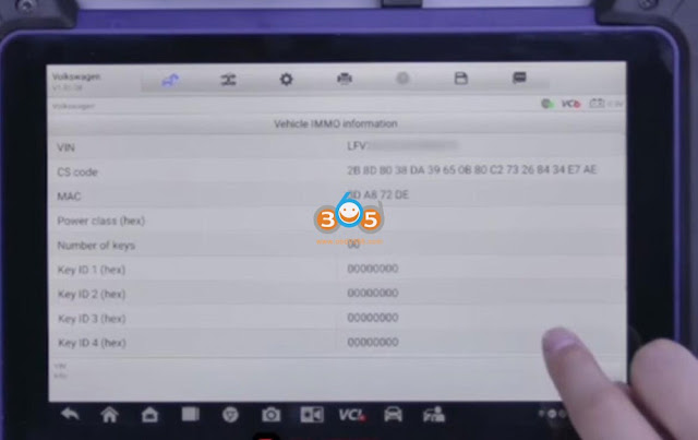 Read VAG MQB NEC35XX Locked IMMO by Autel IM608 17