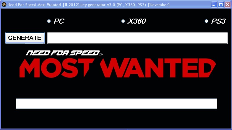 Need For Speed Most Wanted [II-2012] key generator v3.0 ...