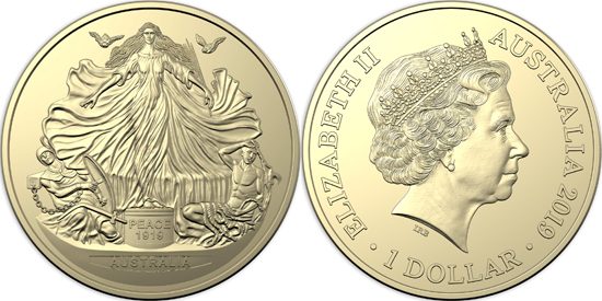 Australia 1 dollar 2019 Centenary of the Treaty of Versailles