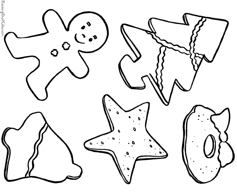 Pages Christmas Cookie Coloring Coloring Pages