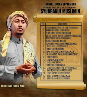 Jadwal Syubbanul Muslimin September 2018 Lengkap Terbaru