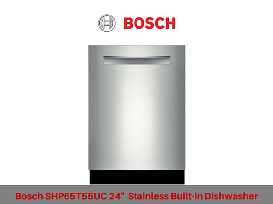 Bosch SHP65T55UC 24" Stainless Steel Built-in Dishwasher