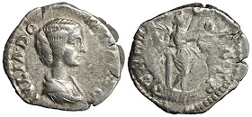 Silver denarius of Julia Domna, "Emesa" mint, 194 CE.