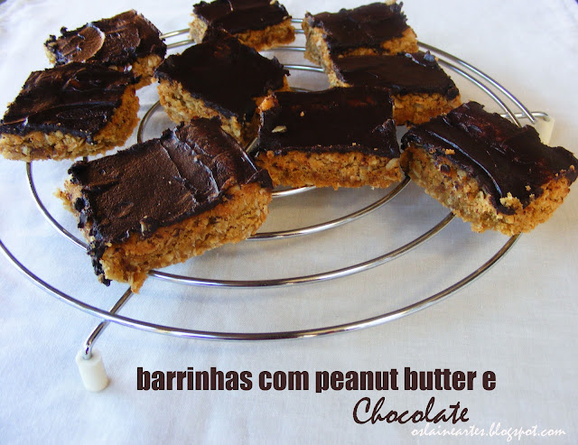 Barrinhas com Peanut Butter e Chocolate