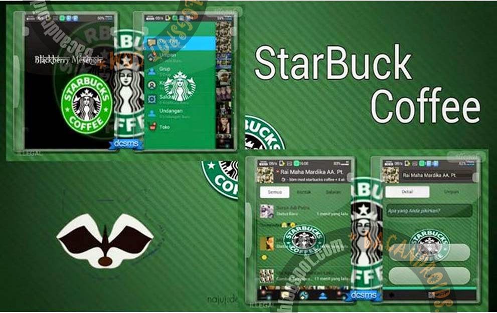 Download BBM Mod Tema StarBuck Coffee Apk Free
