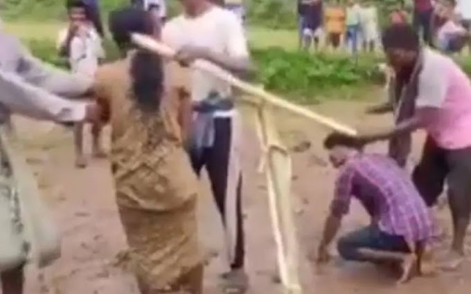 ആചാരങ്ങൾക്ക് വിരുദ്ധമായി വിവാഹം കഴിച്ചു : ദമ്പതിമാരെ നുകത്തിൽകെട്ടി നിലം ഉഴുതുമറിപ്പിച്ചു  
