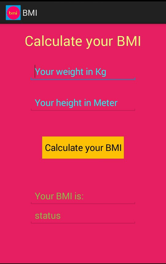 How To Create Bmi Calculator Android App