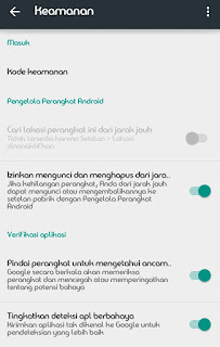 Keamanan Google Settings | Kuze Android