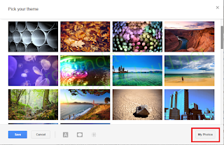 ambil theme foto sendiri di gmail