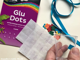 Using Bostik Glu Dots to decorate a flower pot