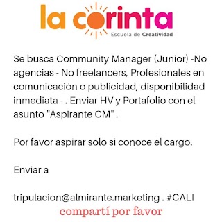 ▶▶ Empleo como Community Manager (Junior) en #Cali   |▷▶ #EmpleoCali ◀  #OfertaLaboral #TrabajoSiHay #FelizMiercoles