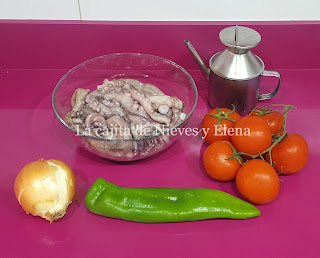 Ingredientes Fritillo de pulpo